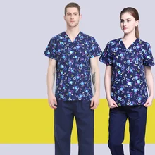 Женская и мужская медицинская одежда Летний Игровой Набор доктора Скраб Униформа медсестры Больничная одежда лабораторная рабочая одежда топ и брюки Дешевые Костюмы