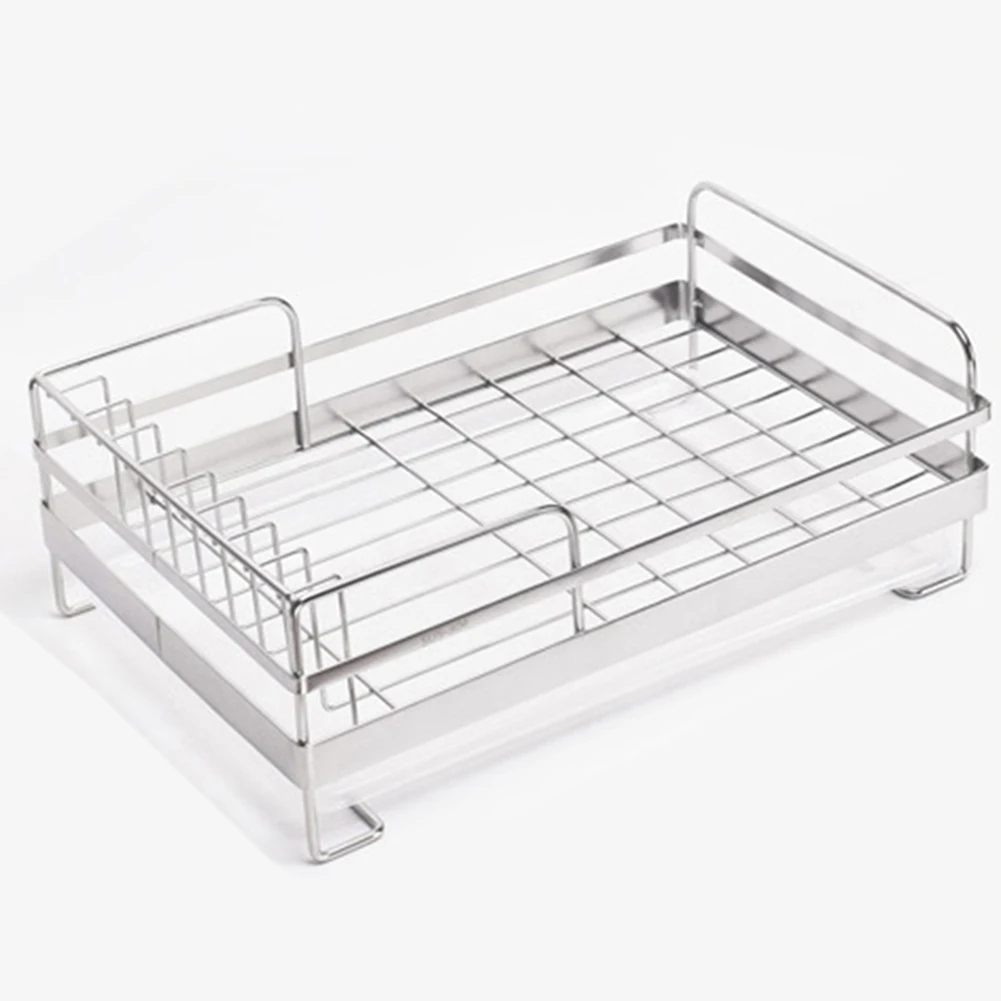 

Storage Shelf Drain Organizer Household Stainless Steel Dish Drying Bowl Rack