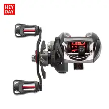 Baitcast рыболовное колесо 12 осевое левое правое длинное рыболовное колесо 6,1: 1 скорость магнитный тормоз приманка литье Рыболовная катушка
