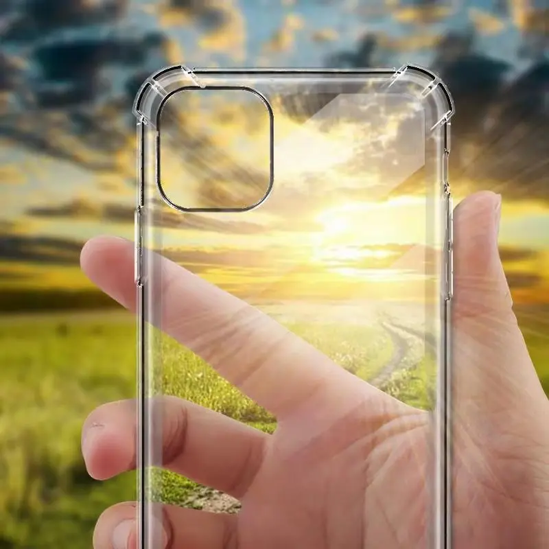 100Pcs Clear Soft TPU Phone Case For iPhone 12