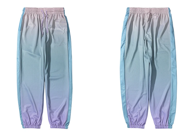 Хип-хоп джоггеры брюки градиент цвета уличная Мужская Harajuku спортивные брюки повседневные осенние спортивные брюки мягкие хип-хоп шаровары