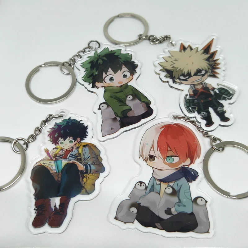 Аниме My Hero Academy брелок Midoriya izku Bakugou Katsuki Todoroki Shoto Милый Забавный мультяшный акриловый брелок Подвеска ювелирные изделия