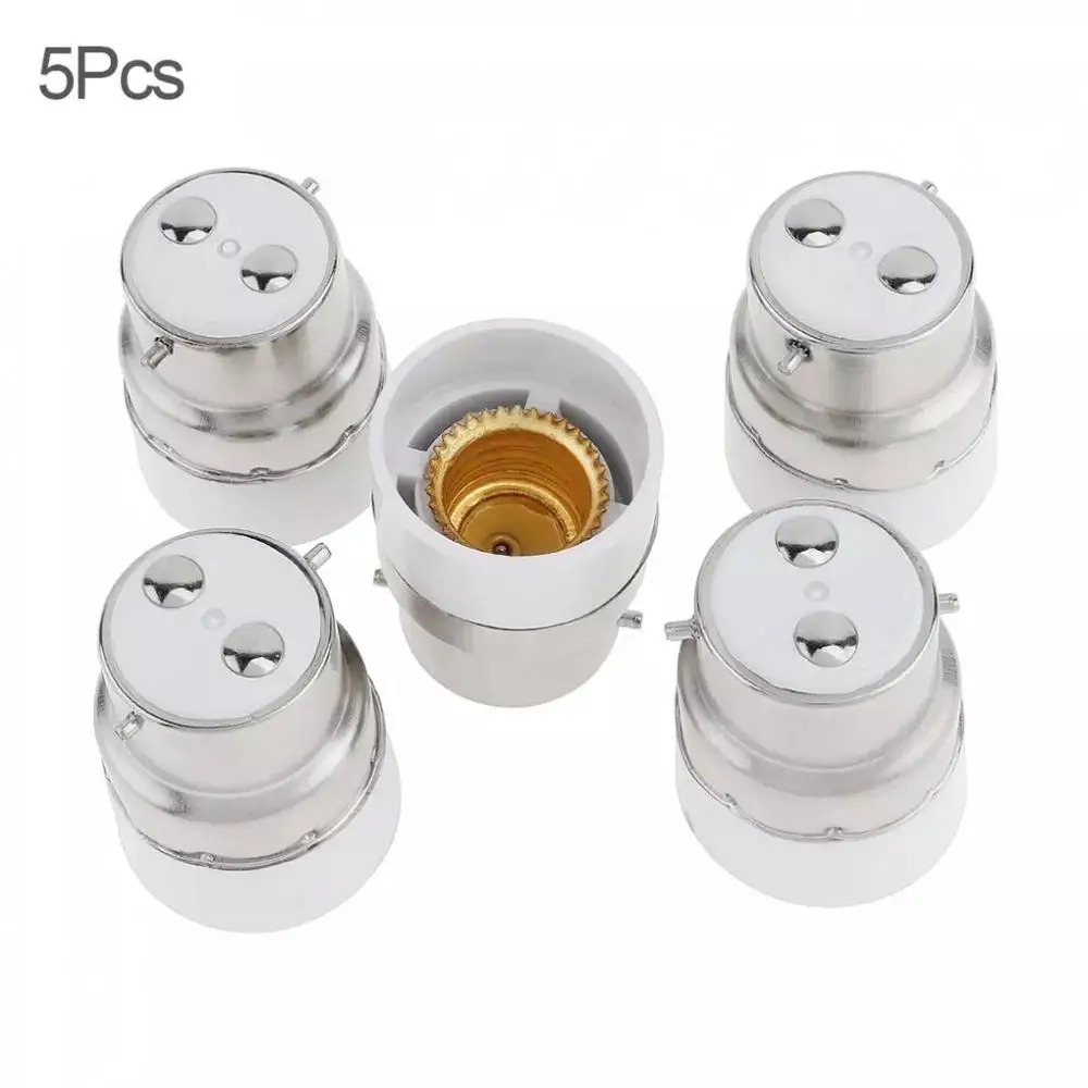 5pcs 5A 0-250V B22 to E14 LED Bulb Base Adapter Universal Light Converter Lamp Socket Holder Suitable for Home Lighting tiancoolkei 2 in 2 out xlr balanced stereo converter audio selector box passive preamp for home amplifier