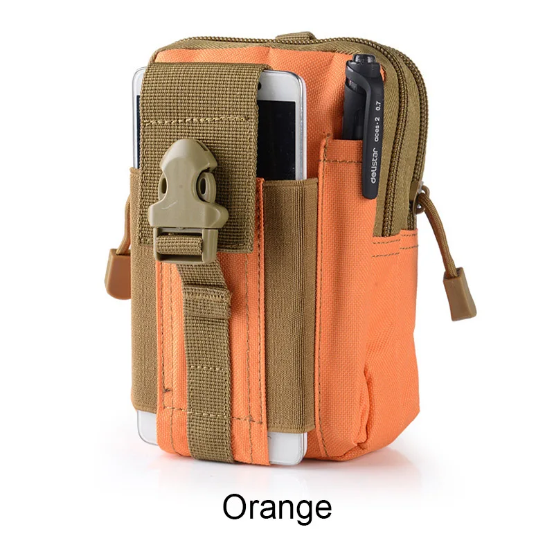 Orange IKSNAIL тактический Чехол Molle охотничьи сумки поясная сумка Военная Тактическая упаковка наружные сумки чехол Карманный Камуфляж сумка для Iphone - Цвет: Orange