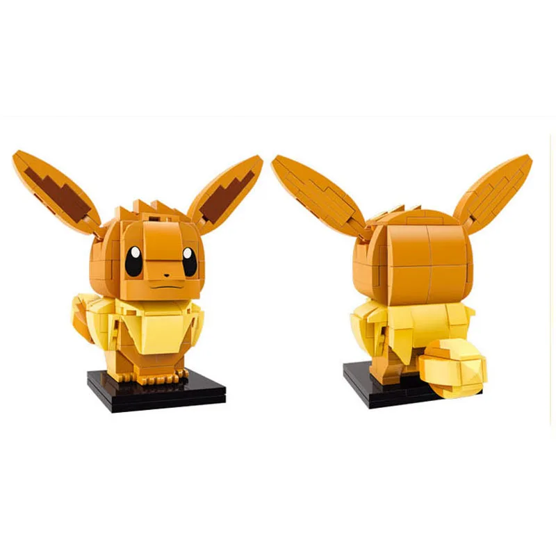 Обучающие строительные блоки Покемон Эви 161 шт Brickheadz Обучающие Кирпичи Игрушка для мальчика подарок-без розничной коробки