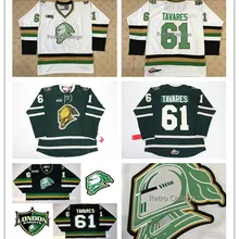 61 Джон Таварес Лондон Рыцари возврат хоккейная Джерси Вышивка сшитая настроить любой номер и имя