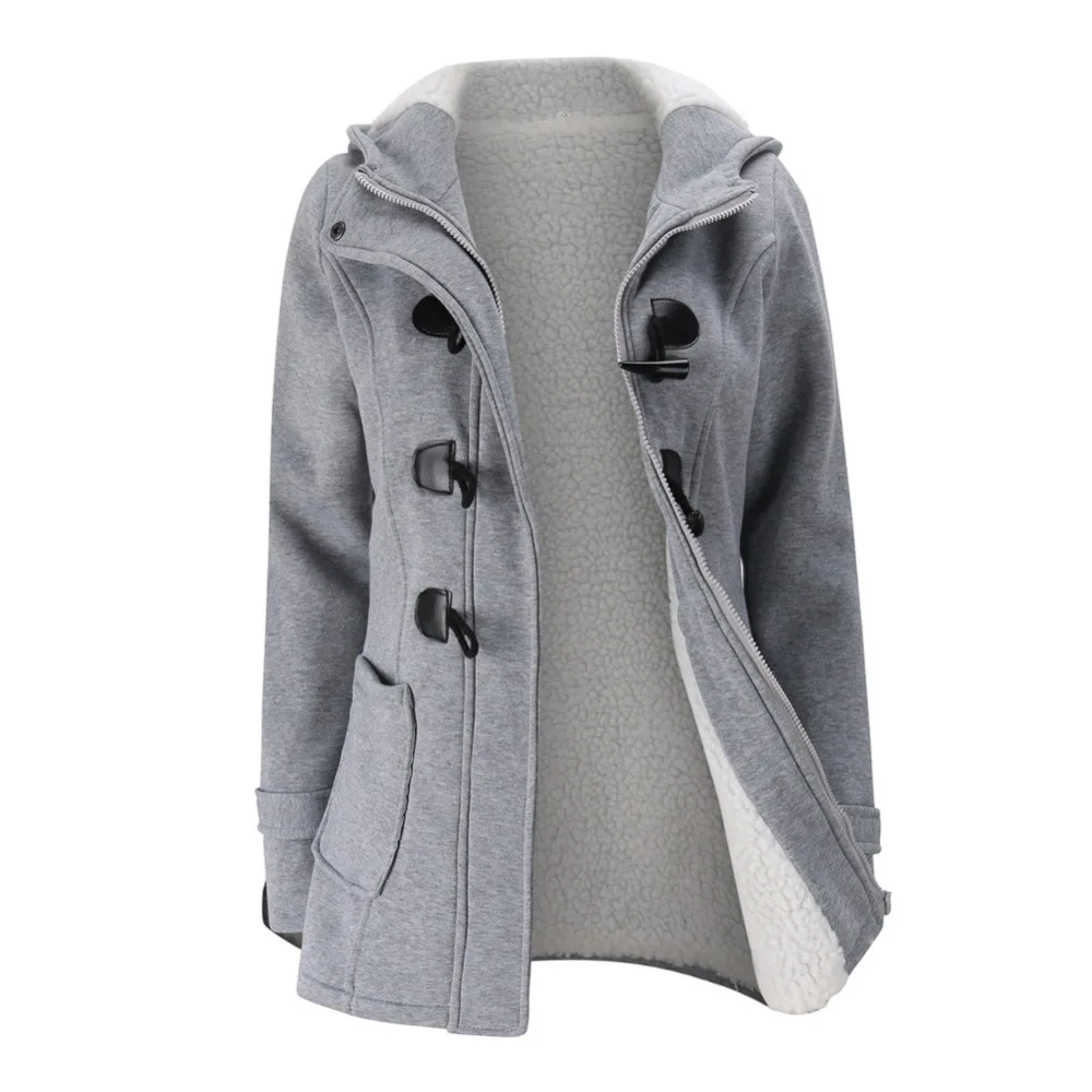 Зимняя женская куртка 2019, с капюшоном, шерсть, смесь, Praka, Классическая, Роговая кожа, пряжка, пальто, тонкая, для девушек, зимняя куртка