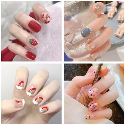 Lamemoria клей для накладных ногтей наклейки DIY маникюр Снежинка блестящие лак с