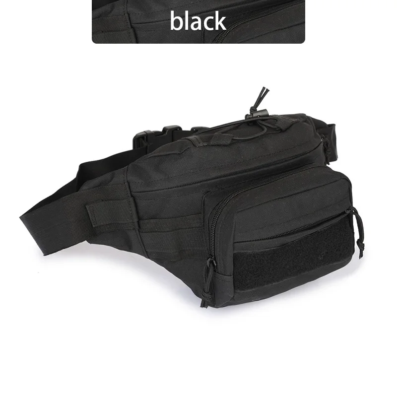 Тактическая поясная Сумка Molle, Охотничья сумка, поясная сумка с карманами, военная поясная сумка для бега, путешествий, кемпинга, на открытом воздухе, поясная сумка - Цвет: Black