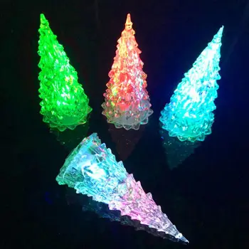 

Table Top Christmas Trees - Set of 6 - LED Lighted Acrylic Christmas Trees