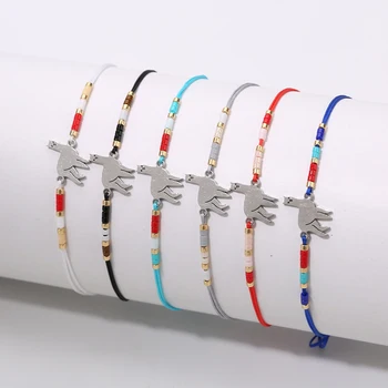 

Rttooas Alpaca Charm Bracelets Miyuki Delica Seed Beaded Bracelet Pulseras Mujer Moda 2020 Handmade Woven Fashion Jewelry