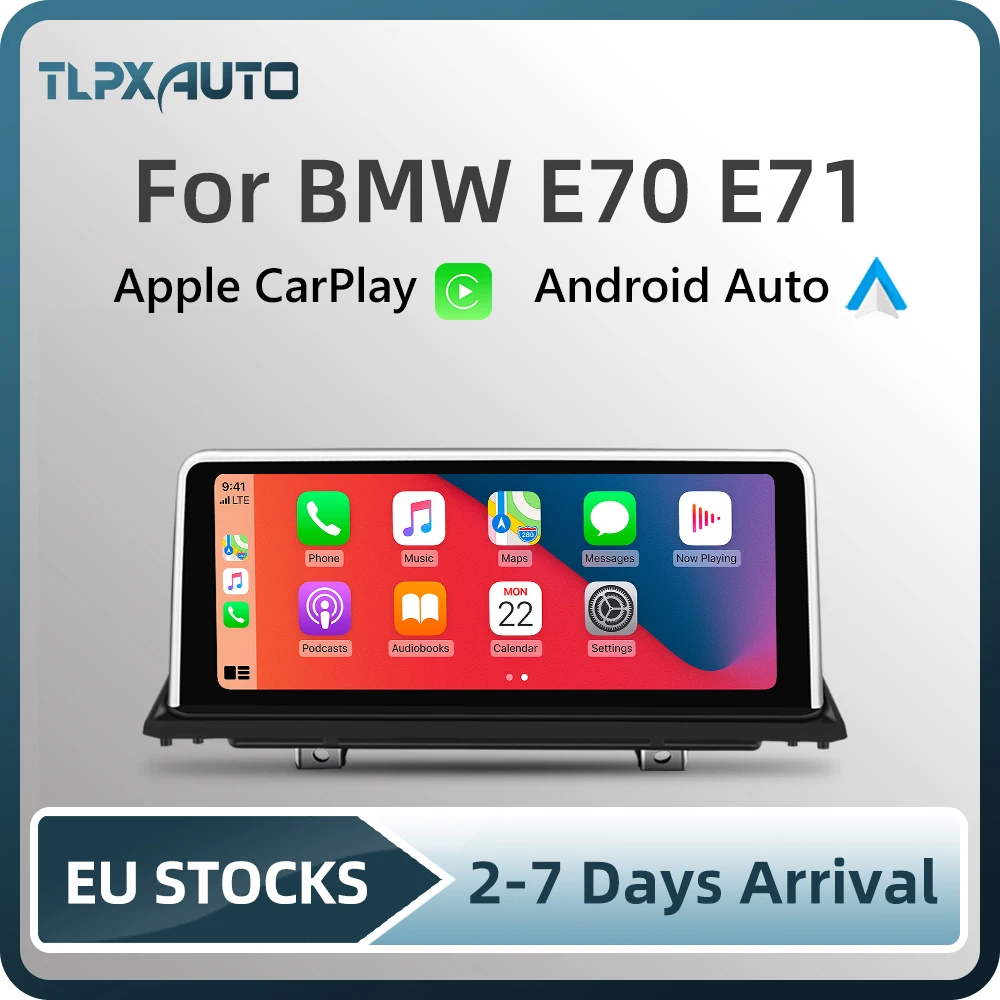 Беспроводная система Apple CarPlay Android авто мультимедиа для BMW X5/X6 E70 E71(2007 2014) головное