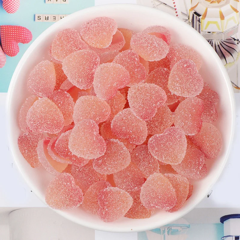 10 шт. DIY Поставки слаймов в форме сердца мягкие конфеты ремесла смолы наполнитель поставки глина украшения куклы аксессуары игрушки для детей - Цвет: 10pcs toy 12