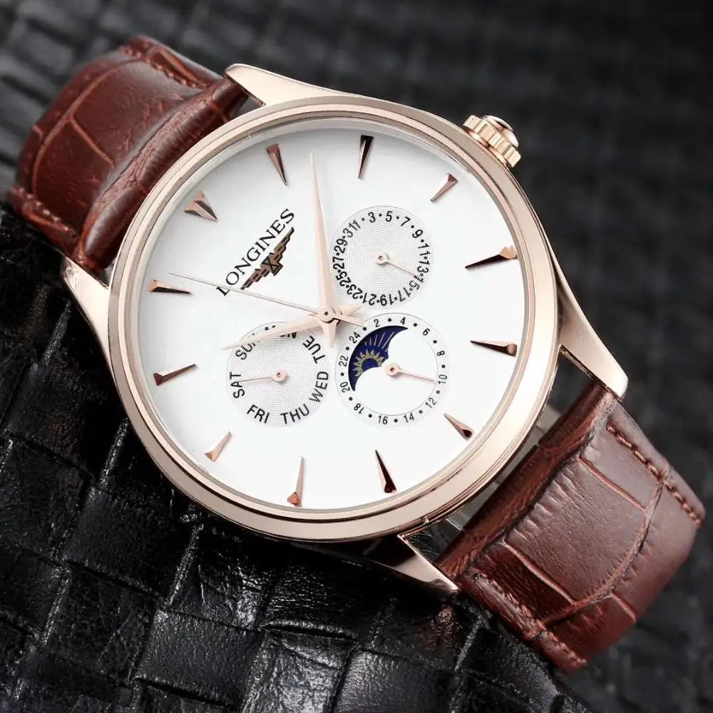 

2020 New Longines-Classic Men's and Women's Three-Hand Automatic Movement AAA Elegant Quartz Watch Leisure Sports Gift Watch1001