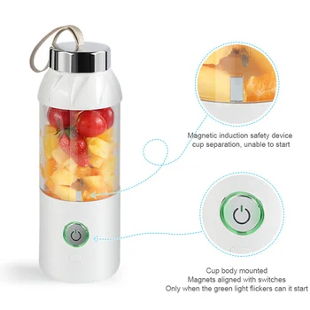 

Portable Juicer Blender Household Fruit Mixing Machine Juicer Cup with USB Cable AIA99