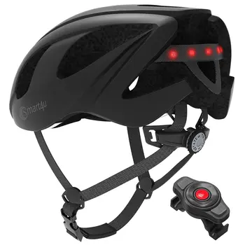 

Lixada Light Cycling Helmet Adults Cycling Helmet BT Speaker Walkie Talkie SOS Alert Smart Bike Helmet with LED Warning Light