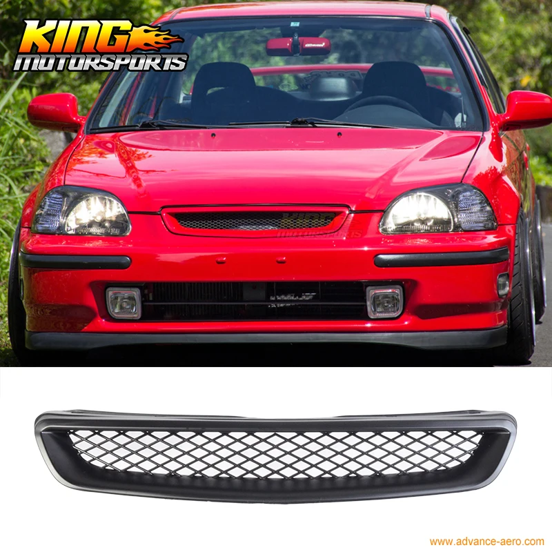 Подходит для 96-98 HONDA CIVIC EK CX DX EX HX LX передний капот Гриль решетка тип R ABS США