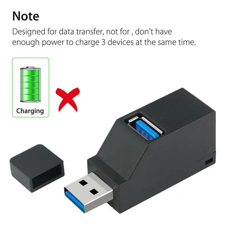 Концентратор Портативный 3-Порты и разъёмы USB 2,0 дозатор USB 2,0 Встроенный usb-хаб расширения концентратор разделитель для быстрой передачи