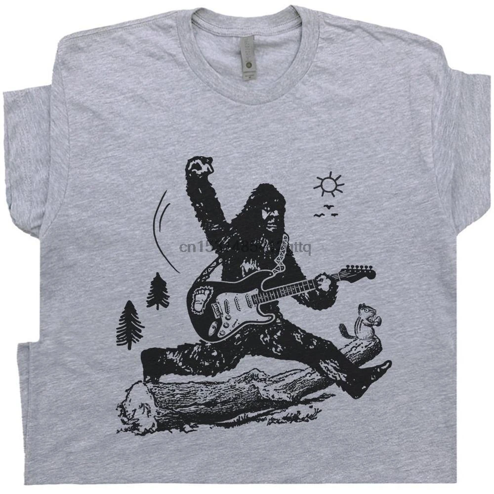 Футболка с изображением электрической гитары Sasquatch крутая Винтажная футболка