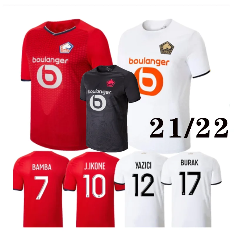 2021 2022 LOSC лилловые футбольные майки DAVID FONTE BURAK Bamboo YAZICI 21 22 JIKONE R.SANCHES T.WEAH maillot de football