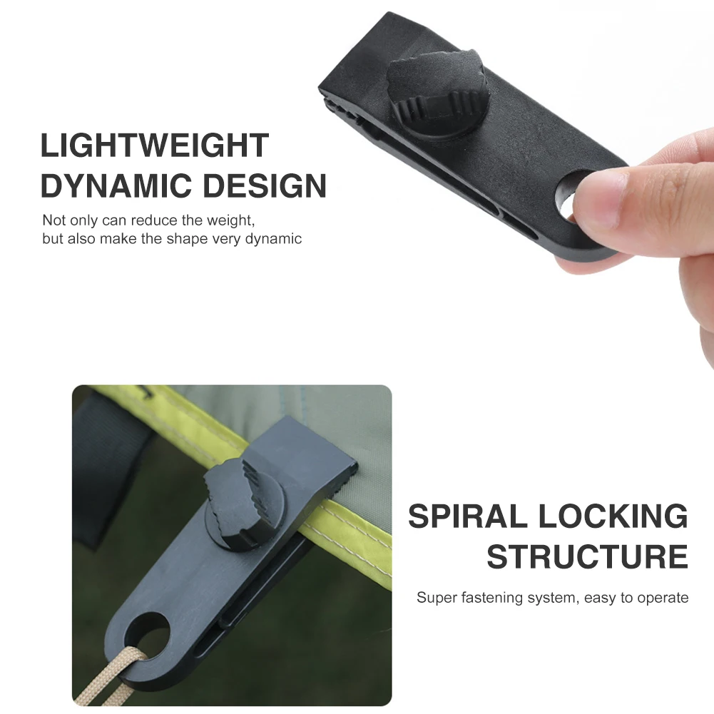 Nylon Outdoor Tent Windproof Clamp Tighten Strengthen Canopy Awning Clip Tent Fixed Buckle 1/10/20pcs Camping Tools