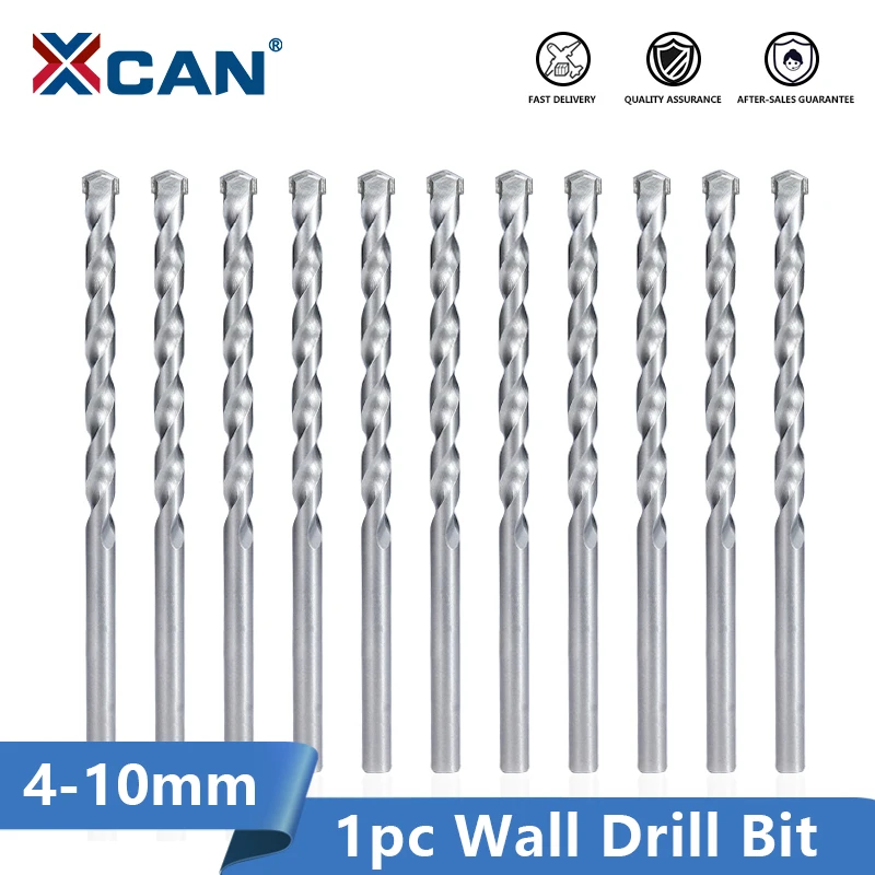 XCAN Wall Drill Bit 4/5/6/8/10mm Carbide Tipped Masonry Drill Bits