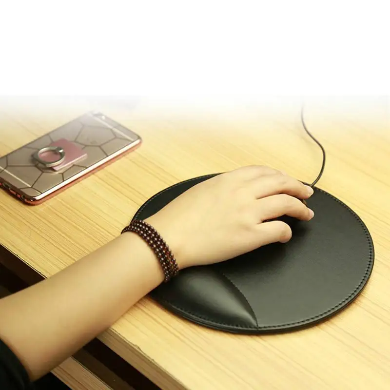 

Sovawin Business 3D Leather Computer Mouse Pad with Wrist Rest Ergonomic Office Soft Sponge Wrist Support Mat mousepad for PC