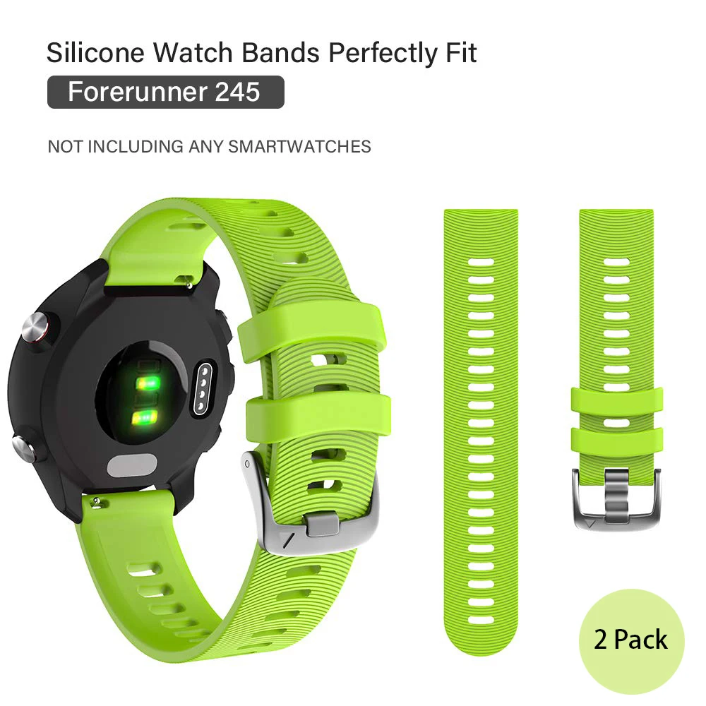 

20mm Soft Silicone Watch band For Garmin Forerunner 245 645 Vivoactiv 3 Strap Replacement Wristband For Garmin Watchband