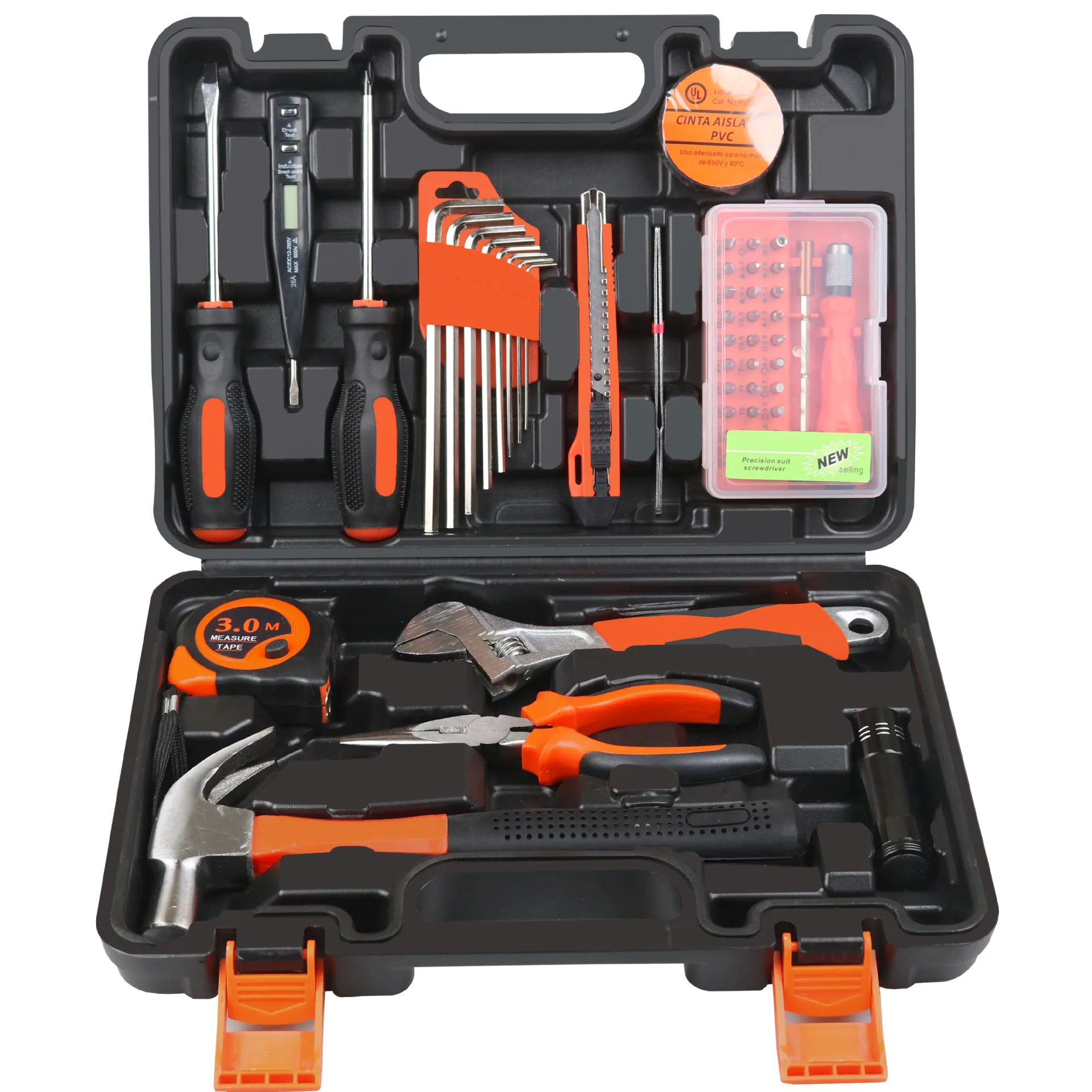 

Harbaugh 52-Piece Household Hardware Toolbox Screw Driver Combination Set Hand Tool Set Household Electrical Appliance Maintenan