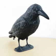Черная практичная пластиковая ворона имитация для охоты на Черный сад двора птица отпугиватель Scarer Bodied Crow Jackdaw птица охотничья приманка для охоты