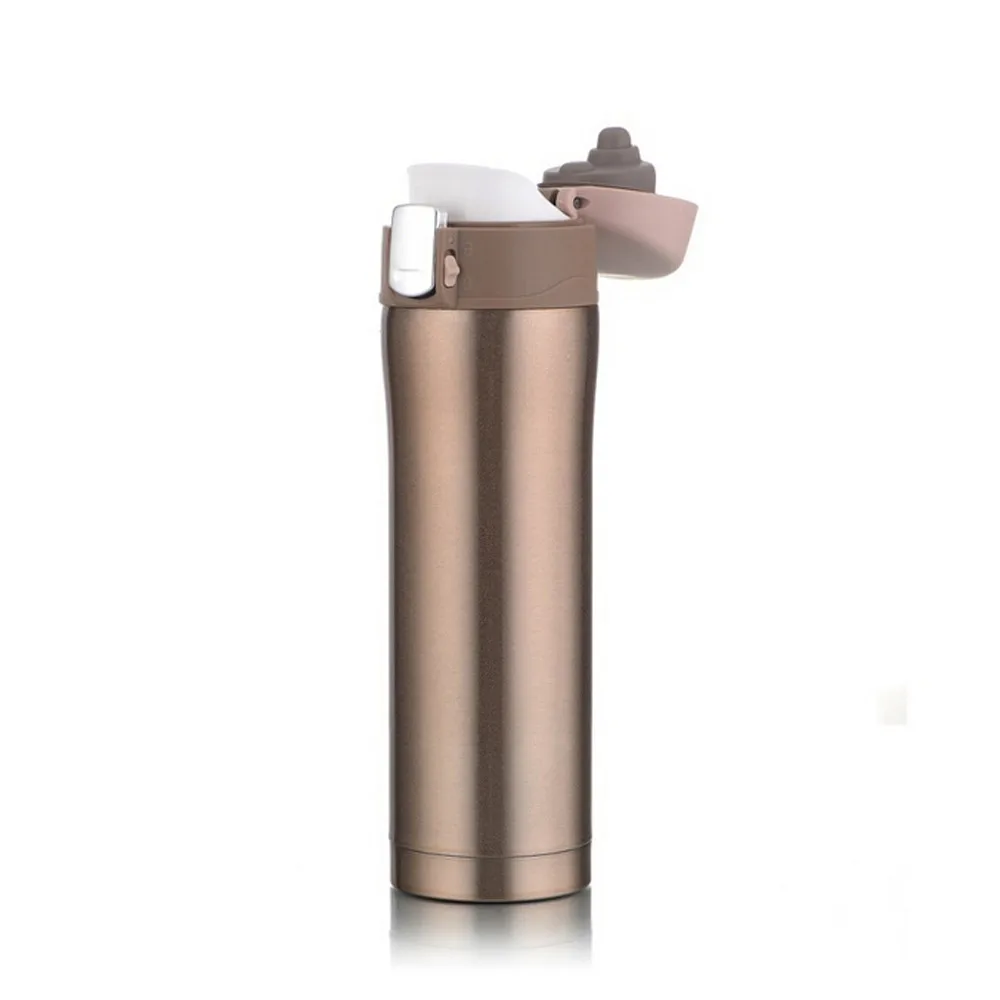 500ml Stainless Steel 304 Thermocup Vacuum Insulated Thermal Tea Coffee Mug With Button Cover - 6