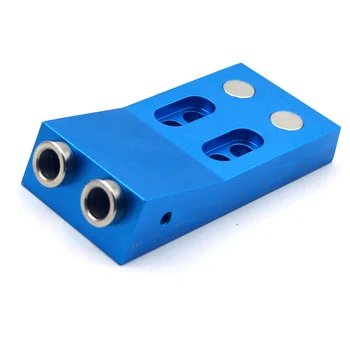 

Aluminum Alloy Pocket Hole Jig Kit Wood Dowel Jig Punch Locator Woodworking Drill Guide with 9.5mm Drill Bit