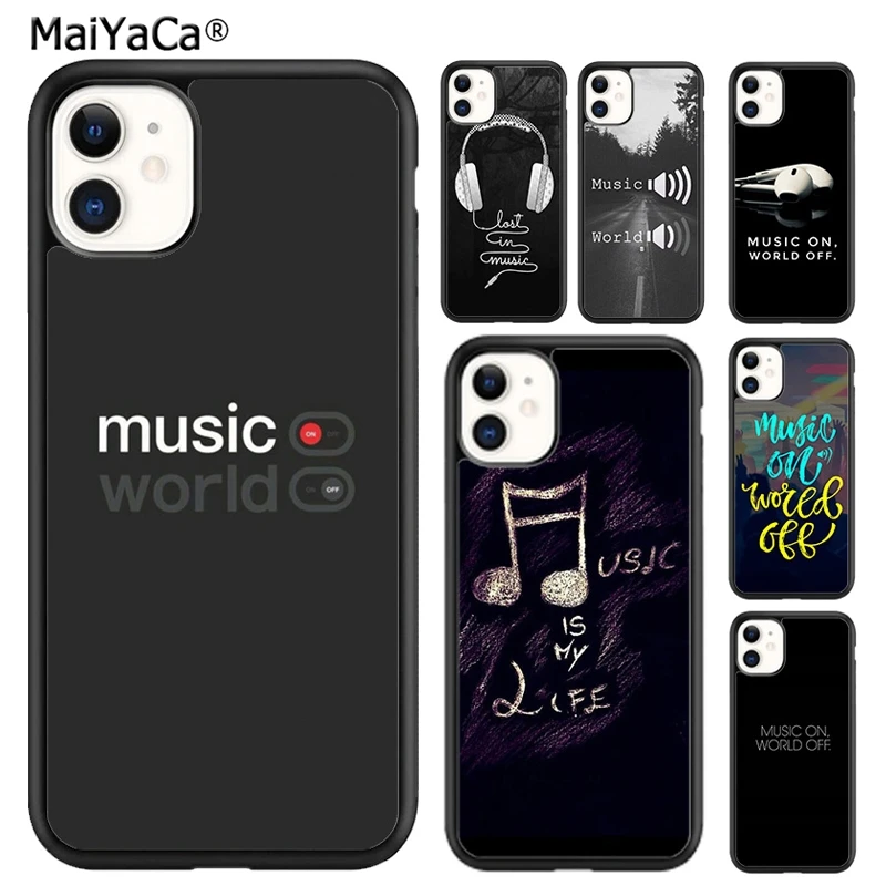 Чехол для телефона MaiYaCa Музыка в мире чехол iPhone 5 SE 6 6s 7 8 plus X XR XS 11 12 pro max Samsung Galaxy S8 S9