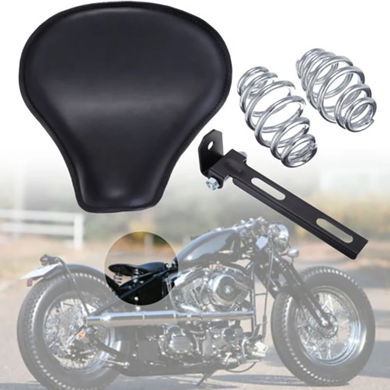 

Samger Bobber Motorcycle Seat Vintage Leather Spring Bracket Seat For Harley Sportster Chopper Bobber Custom Solo Seat