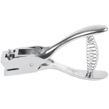 

Slot Hole Puncher ID Card Badge Photo Punch Hand Held Metal Steel Tool Silver