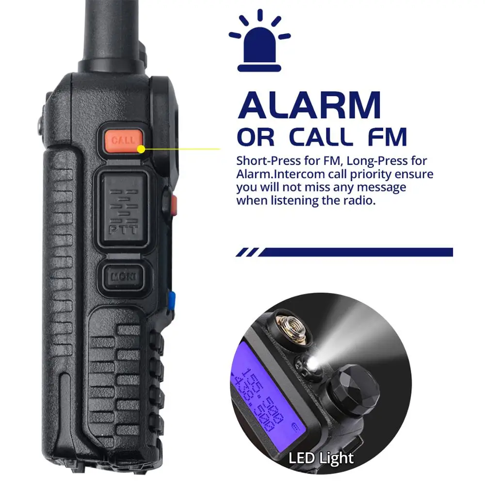 Baofeng UV 5R рация Мини CB радиостанция Двухдиапазонная UHF VHF портативная Ham