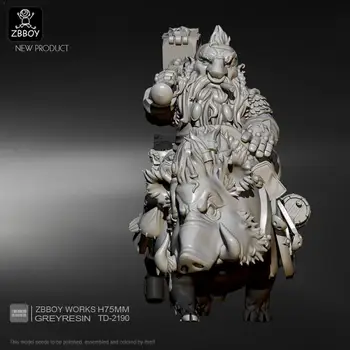 

55mm Resin Figure Kits Dwarf General Pig Resin Soldier Self-assembled Td-2190 K5S5