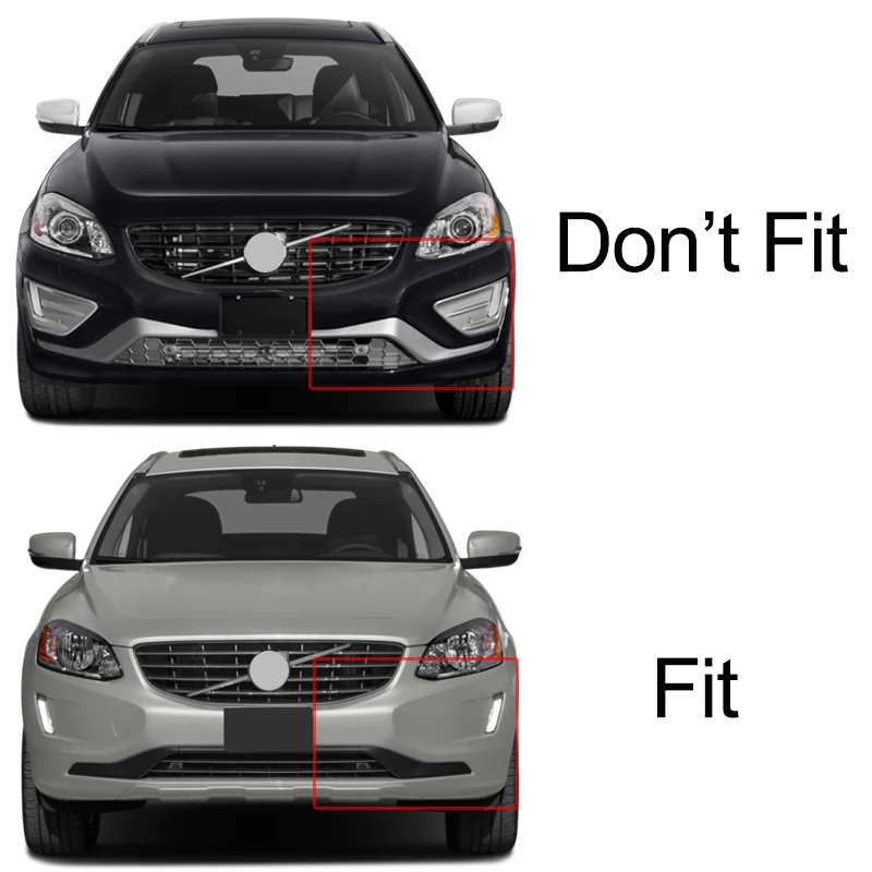 Чехол для передней противотуманной фары VOLVO XC60 2014 2015 2016 2017|abs chrome|trim coverfog lamp cover |