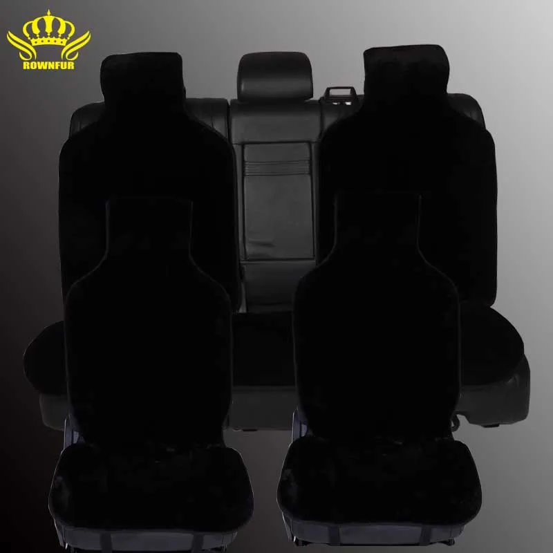 2 pc faux fur seat covers universal car seat covers avtochehol artificial Accessories Seat Cover black color 2016 sales i001-2