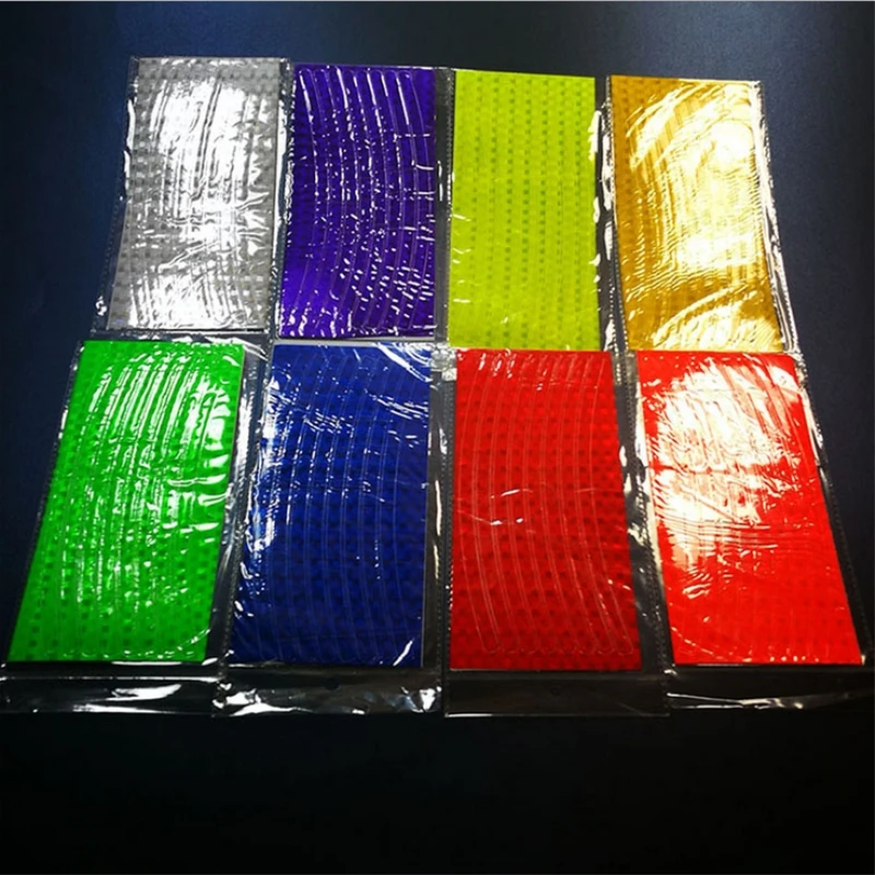 1 paquete de bicicleta reflector 21cm x 8cm fluorescente bicicleta pegatina bicicleta ciclismo de llanta de rueda de pegatinas reflectantes de etiqueta