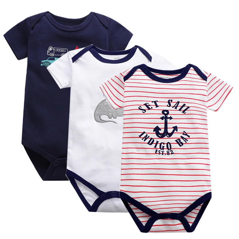 Боди для новорожденных 3 шт./компл./набор Одежда мальчиков боди с короткими
