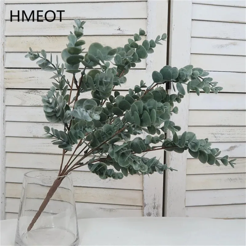 Photography-Props Flower Arrangement Money-Leaf Wedding Deco Artificial-Plants Eucalyptus