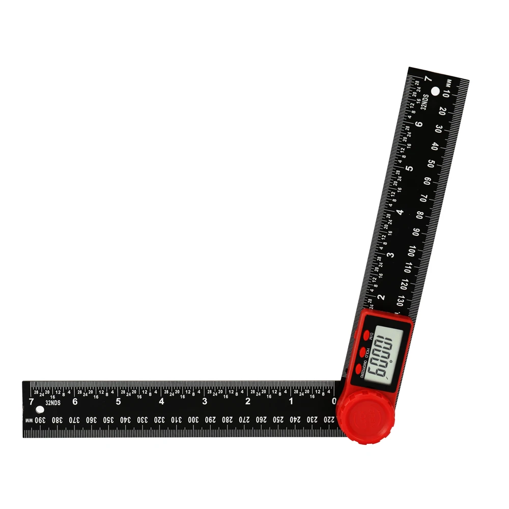 2-в-1 многофункциональные электронные цифровые Дисплей транспортир Angle Finder правитель 360 градусов дюймов/метрическая линейки с масштабом