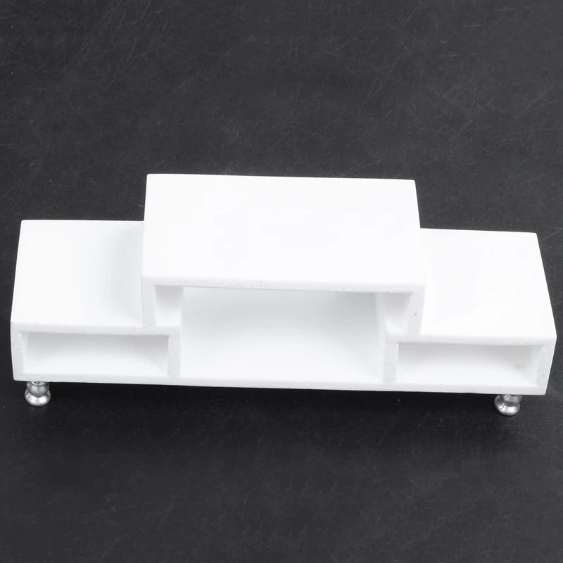 Кукольный домик миниатюра 1: 12 игрушечной мебели белый ТВ шкаф L11.9cm