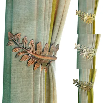 

2PCS U-shaped Curtain Wall Hook Colorful Leaf Curtain Hook For Windows Decoration Hardware Curtain Accessories