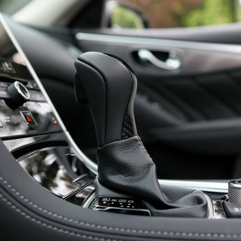 Чехол для рычага переключения передач из углеродного волокна для Infiniti Q50 V37- украшение салона автомобиля