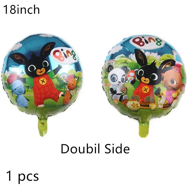 1pc Bing кролик фольги Воздушные шары мультяшный любимец животное кролик воздушный шар красный черный ребенок 1 день рождения джунгли сафари вечерние Декор поставки игрушки - Цвет: 1pc