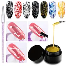 Гель-лак для ногтей 5 мл с рисунком паука, Гель-лак для ногтей, Гель-лак для рисования, лак для ногтей с шелковым Пауком, креативный лак для ногтей