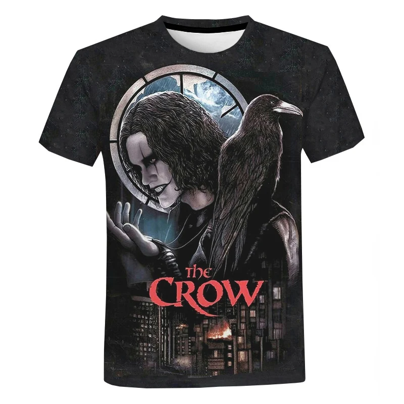 The Crow 3D Print T Shirt Men Women Summer Fashion Casual Short Sleeve