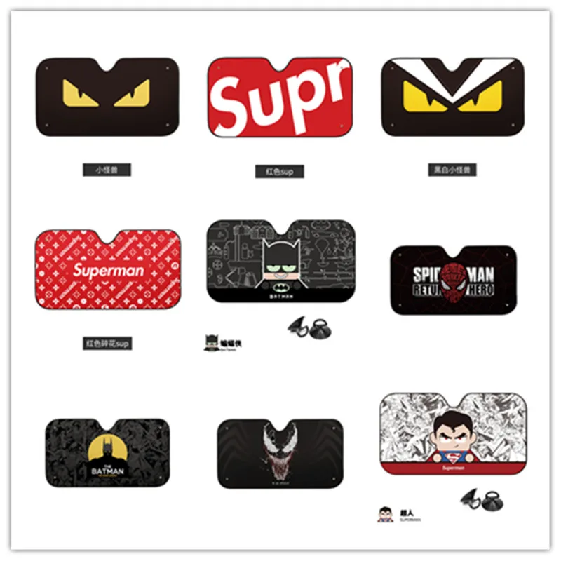 

Auto Car Sun Shade Sunshade Car Window Windscreen Sun Visor Covers Car Solar Protection parasol coche Marvel Style and DC style